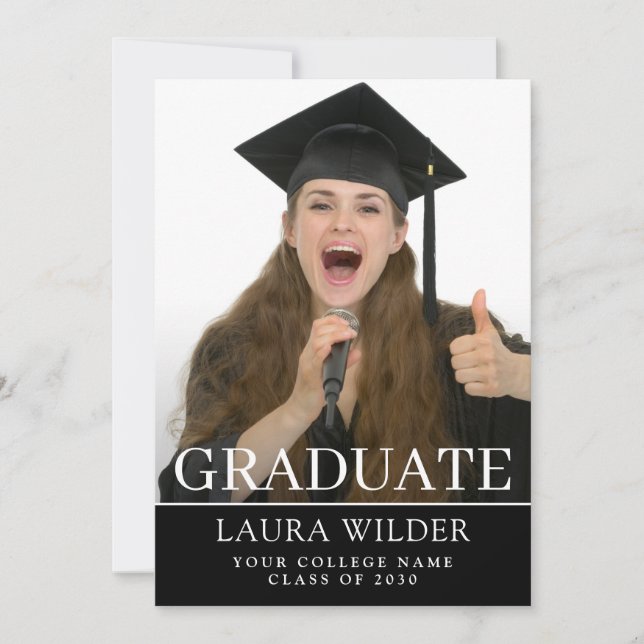 2 Photo Graduation Party Invitation (Front)