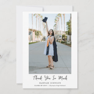 2 Photo Hand Lettered Graduation Thank You Card