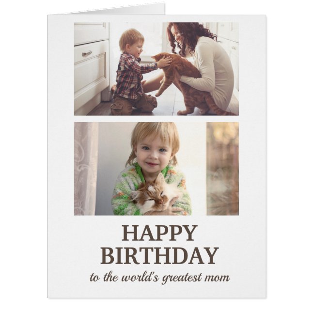 2 Photo Happy Birthday World's Greatest Mum (Front)