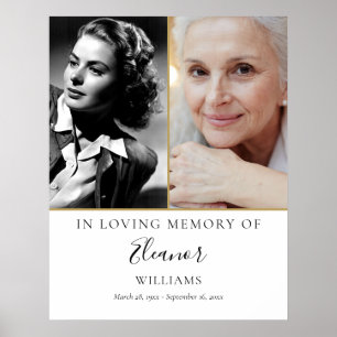 2 Photo Memorial Celebration Of Life Sign