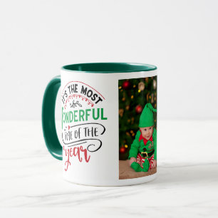 2 Photo Most Wonderful Time of the Year Christmas Mug