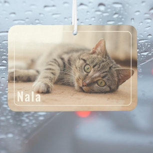 2 Photo Name Custom Pet Frame  Car Air Freshener