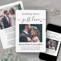 2 Photo Nothing Fancy Just Love Wedding Elopement