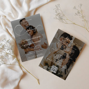 2 Photo Overlay Budget Qr Code Wedding Invitation