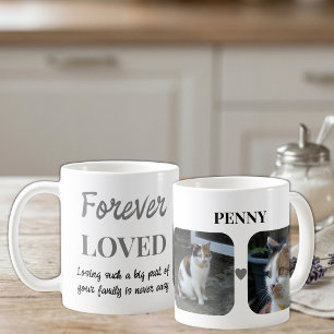 2 Photo Pet Loss Keepsake Pet Memorial grey Coffee Mug