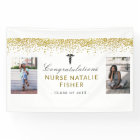 2 Photo Script Congratulations Nurse Gold Confetti