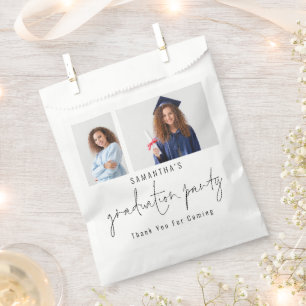 2 Photo Script Graduation Party Thank You Favour Bag