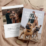 2 Photo Simple Funny Dog Wedding Save The Date<br><div class="desc">2 Photo Simple Funny Dog Wedding Save the Date</div>