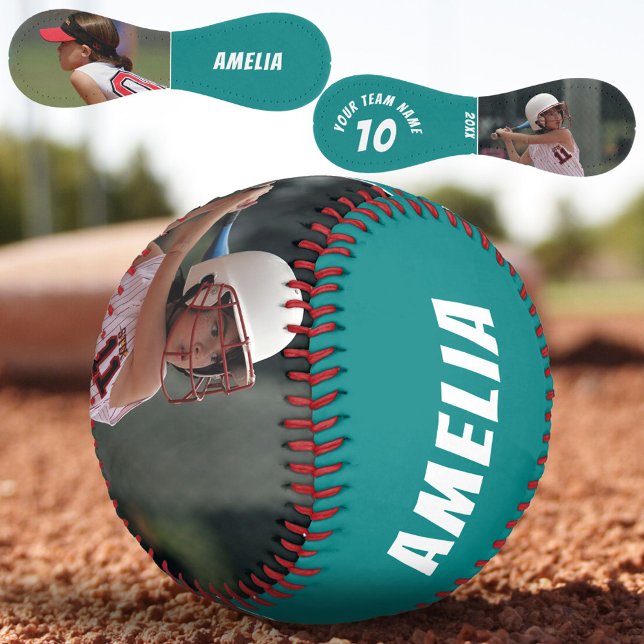 2 Photo Teal Player Number Team Name Softball (Creator Uploaded)