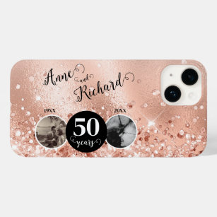 2 Photo Then and Now ANY YEAR Wedding Anniversary Case-Mate iPhone 14 Case