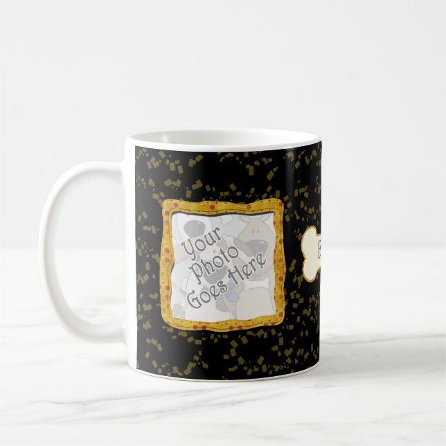2 Photo Whimsical Dog Polka Dot Confetti Keepsake Coffee Mug (Left)