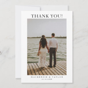 2 Photographs Personalised Wedding With Message Thank You Card