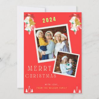 2 photos Christmas family Invitation