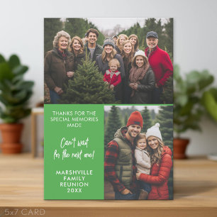 2 Photos - Family Reunion Memories Holiday Card