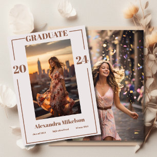 2 Photos Graduate Photo Graduation Announcement