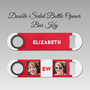 2 photos name initials white red