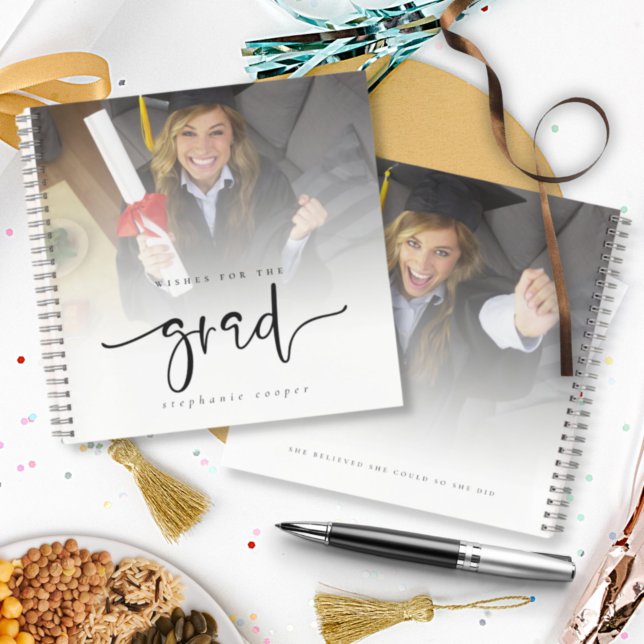 2 Photos Overlay Wishes for Grad Guest Book (Creator Uploaded)