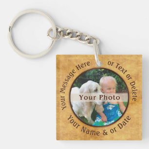 2 Photos, Personalised Photo Keychain Double Sided