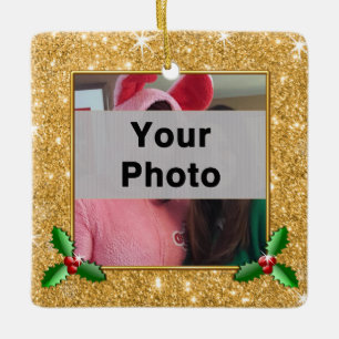 2 Photos Personalized Picture Christmas Ornaments