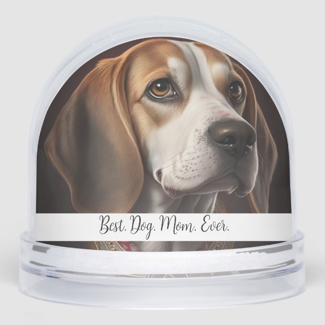 2 Picture Dog or Pet Your Text Here Snow Globes Snowglobe (Front)