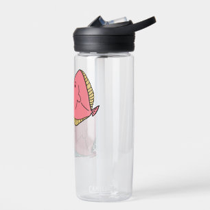 2 Pink with green fins Green with yellow fins Fish Water Bottle