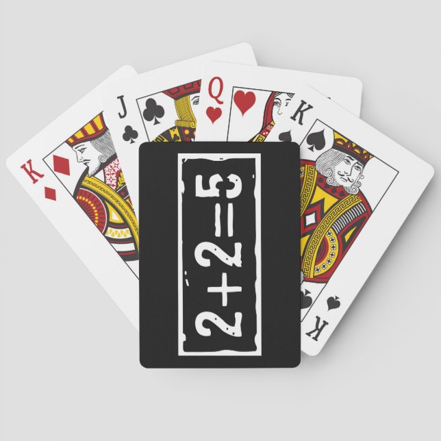 2 plus 2 equals 5 playing cards (Back)