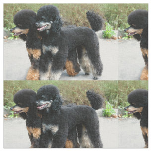 2 poodles full fabric