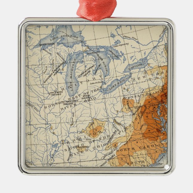 2 Population 1790 Metal Ornament (Front)