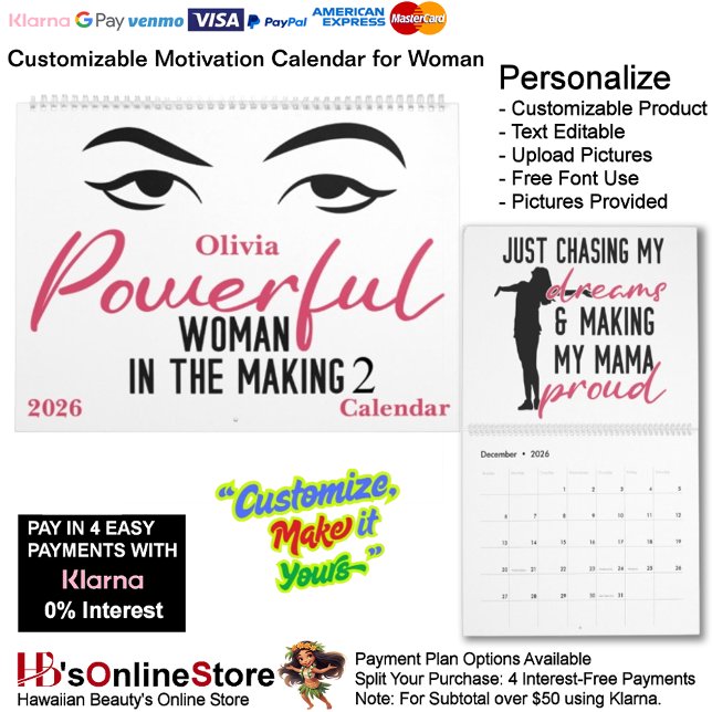 2 Powerful Woman in The Making Motivation Goals Calendar (2 Powerful Woman in The Making Motivation Goals Calendar.)