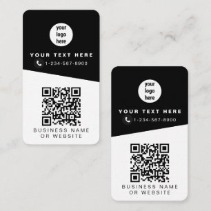 2 QR Codes 2 Business Logos & 2 Contacts  Card