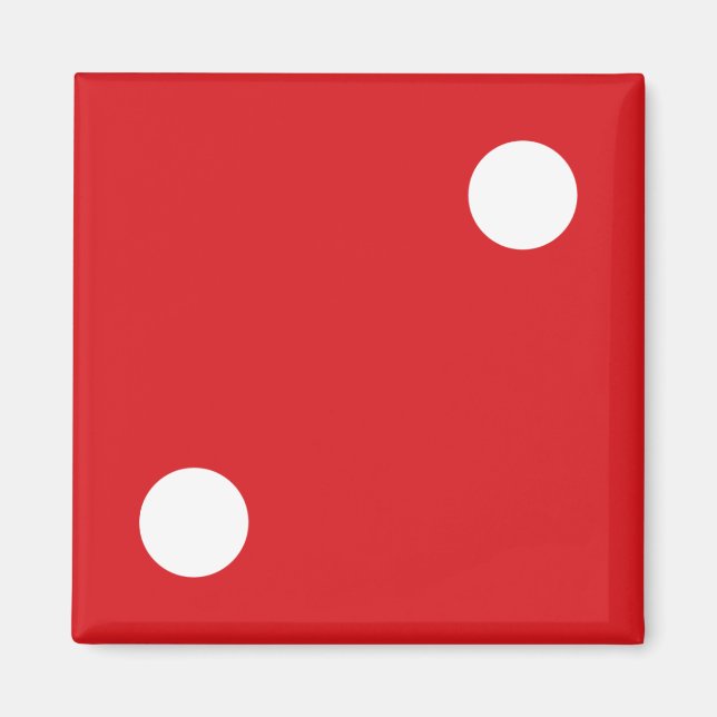 2 Red Dice Magnet (Front)