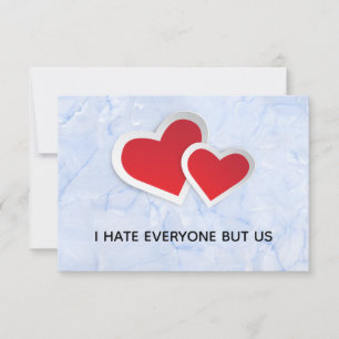2 Red Hearts - I Hate Everyone But Us Typography