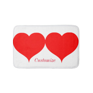 2 Red Hearts Valentine Thunder_Cove Bath Mat