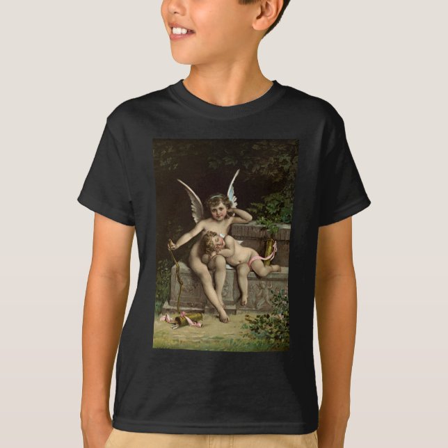 2 retro cupids sitting T-Shirt (Front)
