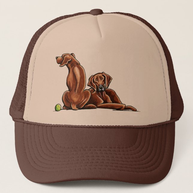 2 Rhodesian Ridgebacks Trucker Hat (Front)