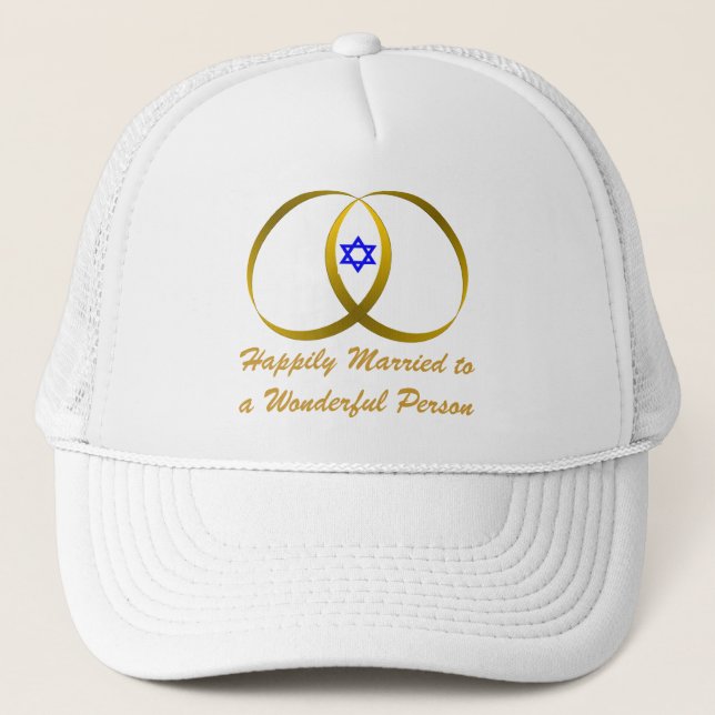 2 rings & STAR of DAVID,.. Trucker Hat (Front)