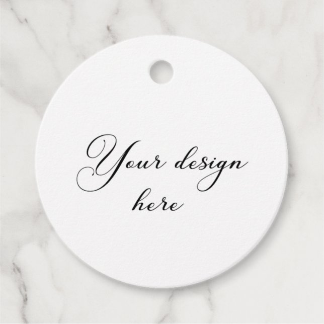 2" Round Circle Gift / Favour Tag (Front)