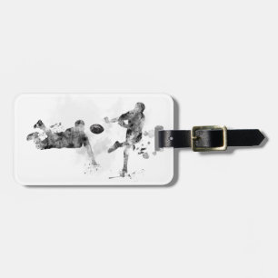 2 RUGBY PLAYERS - LUGGAGE TAG