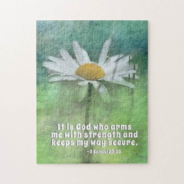 2 Samuel 22:33 It is God who arms me with strength Jigsaw Puzzle (Vertical)