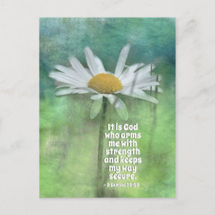 2 Samuel 22:33 It is God who arms me with strength Postcard