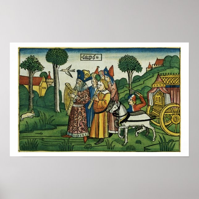 2 Samuel 6 1-5 David brings the Ark to Jerusalem, Poster (Front)