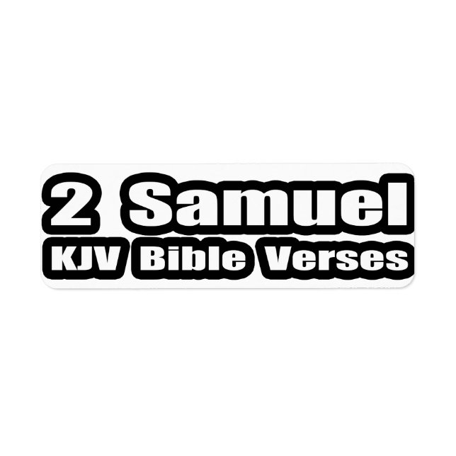 2 Samuel KJV Bible Verses Return Address Label (Front)