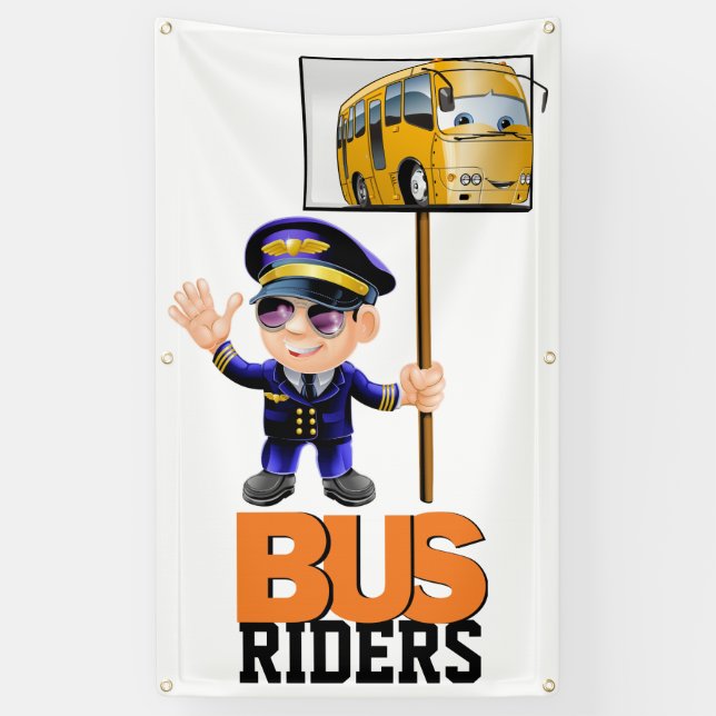 #2 School Banner for Directions Bus Riders (Vertical)