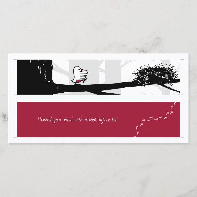 2 Self Cut Book Before Bed Robin & Nest Bookmarks (Front)