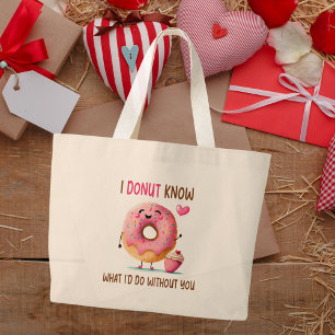 2-Side Cute Doughnut Bridesmaid Proposal Tote Bag