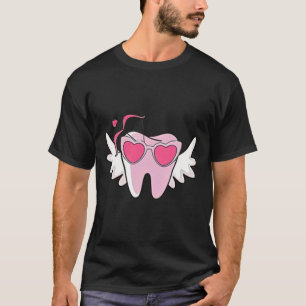 2 Side Pink Coquette Valentine Day Dental Hygiene T-Shirt