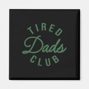 2 Side Tired Dads Club Construction Car Track Magnet
