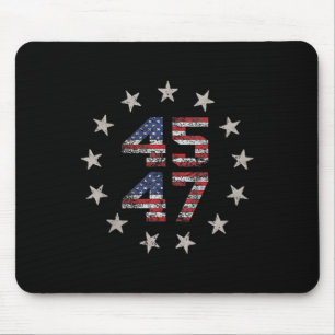 2 Side Trump 2024 President 45 47 American Flag Tr Mouse Pad
