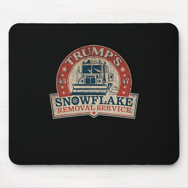 2 Side Trumps Snowflake Removal Service Funny Trum Mouse Pad (Front)