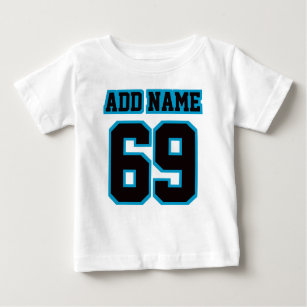 2 Side WHITE BLACK BLUE 3/4 Sleeve Raglan Baby T-Shirt